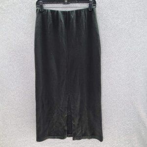 VINTAGE Ann Max Women Skirt‎ 8 Black Maxi Merino Wool Blend Pencil